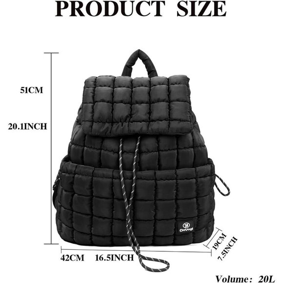 Backpack for Women Travel Gym Hiker Pack Drawstring Travel Bag for Casual - Picture 7 of 8